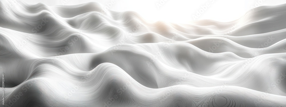 Poster minimalistic abstract design soft curved lines depth tranquility elegant contemporary wall backgroun