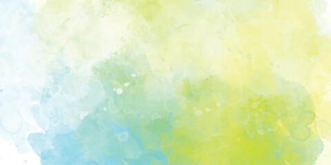 yellow orange and blue background with watercolor texture design, 