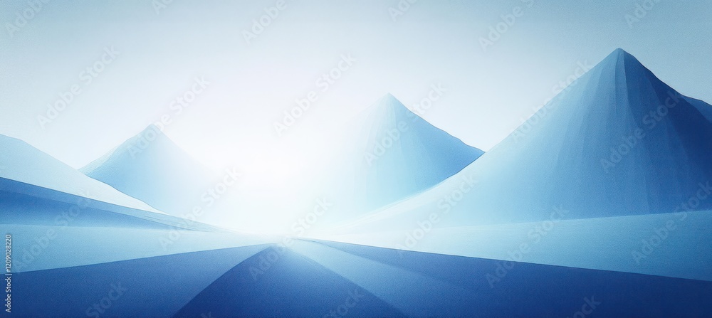 Poster abstract geometric blue and white background design with textured layers of triangles and squares in