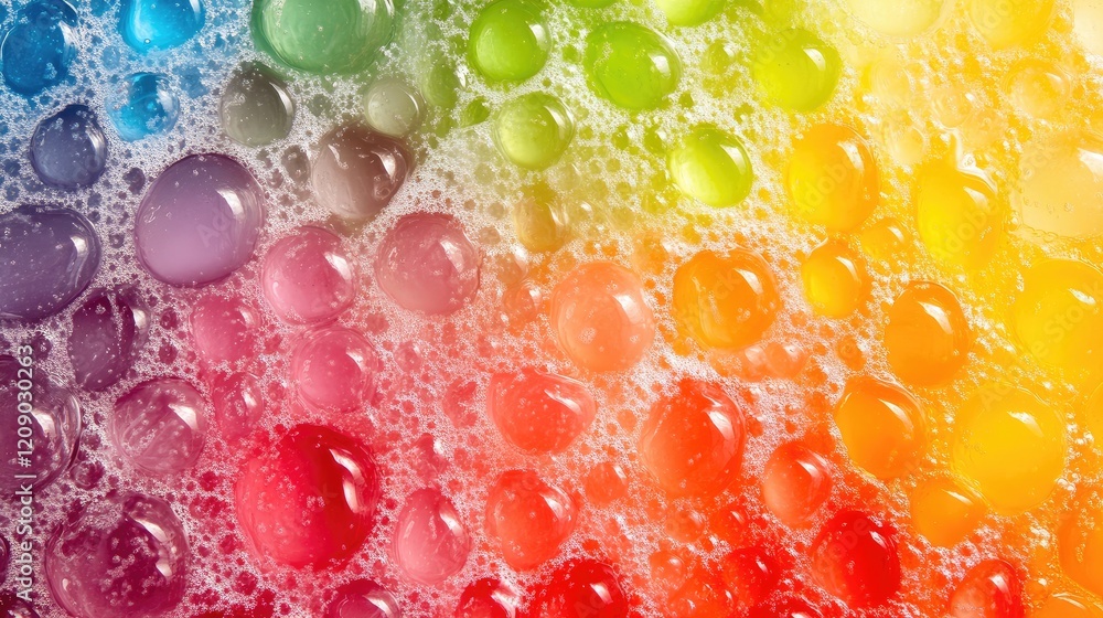 Poster colorful abstract rainbow bubble texture with gradient effect for background or wallpaper use