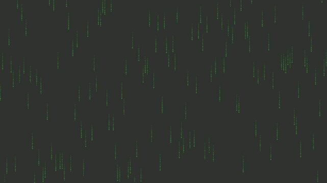 Digital binary rain animation with falling 0s 1s
