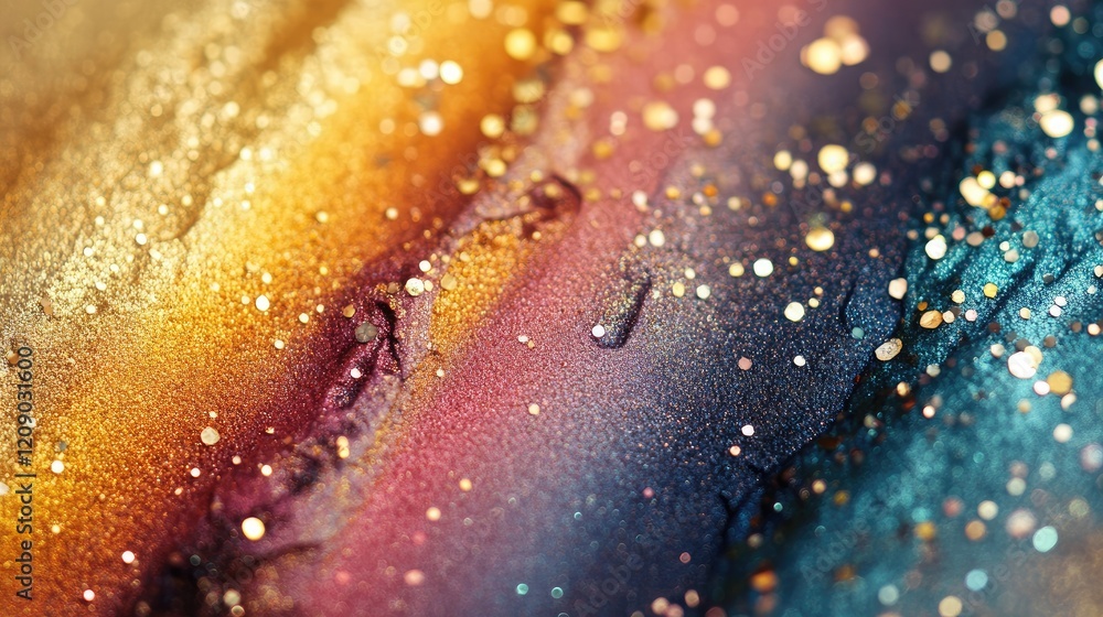 Poster glittering rainbow background with smooth paint texture and copy space for creative design projects