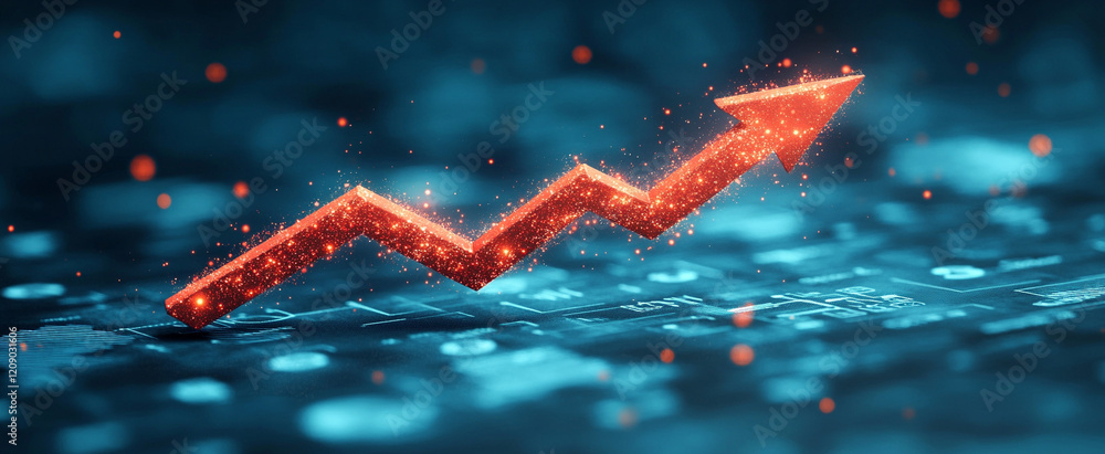 Aufkleber ai generates business growth insights data trends digital space infographic online environment analy