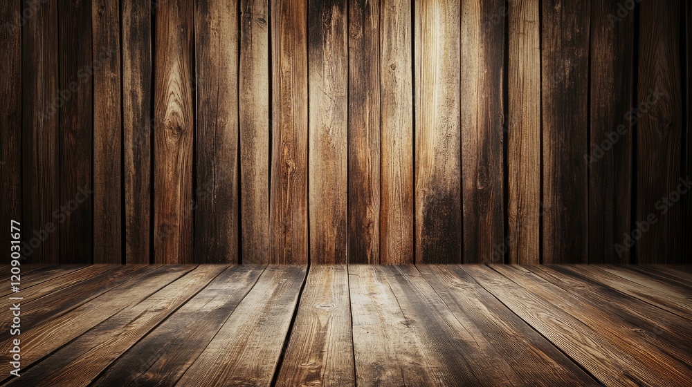 Poster authentic wooden texture background showcasing rustic planks with warm tones ideal for design and pr