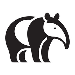 2d logo tapir with white background