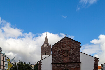 The Funchal Cathedral in the city center of Funchal on the island of Madeira (Portugal)