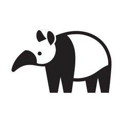 2d logo tapir with white background