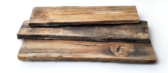 Fototapeta premium Reclaimed rustic wood planks ideal for upcycling craft projects and unique home decor enhancements