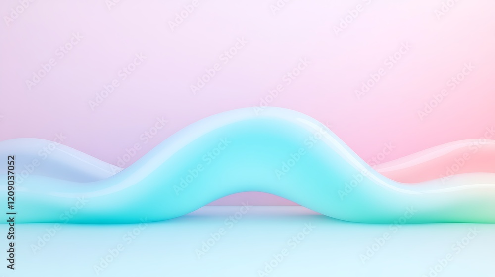 Poster gradient waves abstract background in soft pastel tones for modern design and creative projects