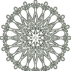 Beautiful Mandala Art and Vector Mandala Design Image.