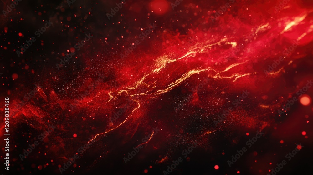 Poster vibrant red abstract background with light effects and flowing textures for dynamic visual compositi
