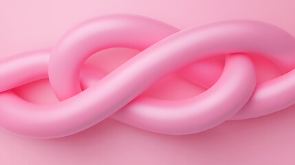 Pink Twisted Balloon Sculpture on Soft Pink Background Perfect for Celebrations and Decorative Themes