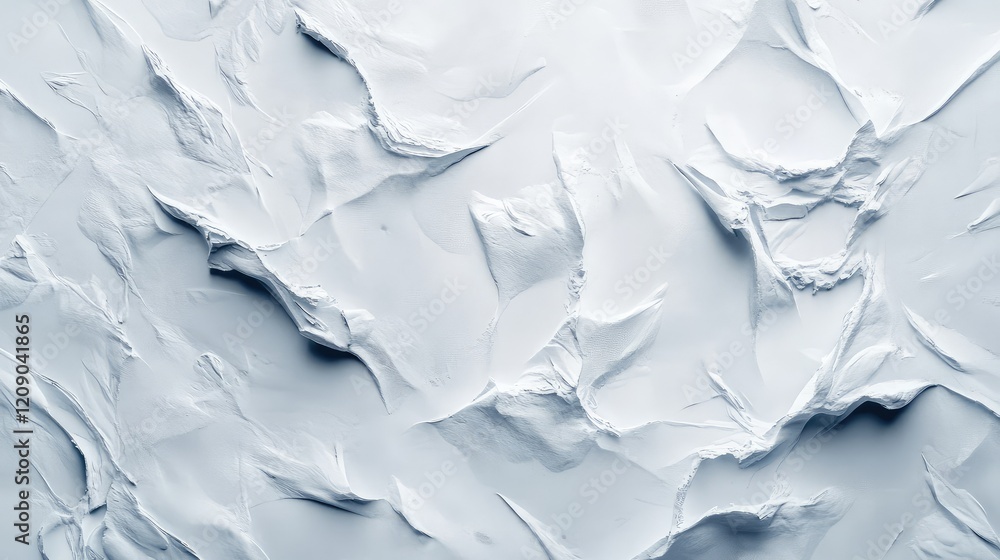 Poster white textured background with subtle ice patterns for winter art presentation showcasing snow and i