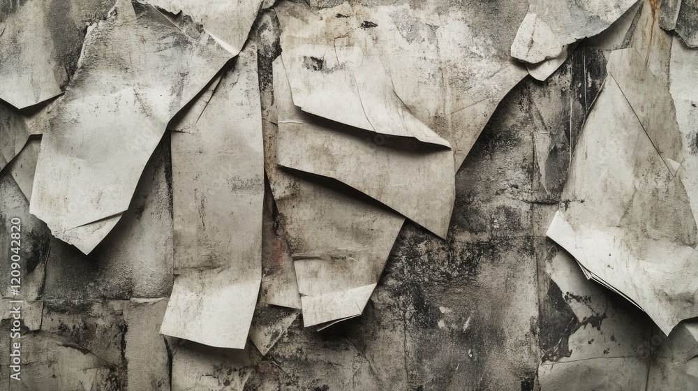 Poster crumpled recycled paper texture with dust and scratches suitable for backgrounds or design projects 