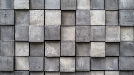 Vintage Aged Geometric Concrete Tile Texture Wall Background for Artistic Design and Architecture Projects