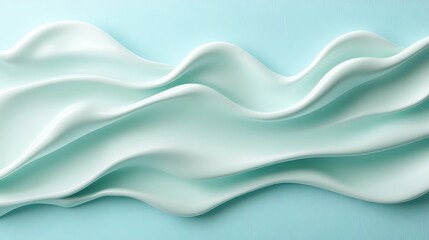 Fototapeta premium Soft Flowing Textures on Light Cyan Background for Abstract Design and Artistic Concepts