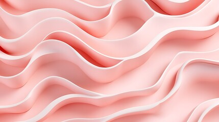 Fototapeta premium Soft Flowing Waves in Light Pink Tones for Abstract Background or Artistic Design Use
