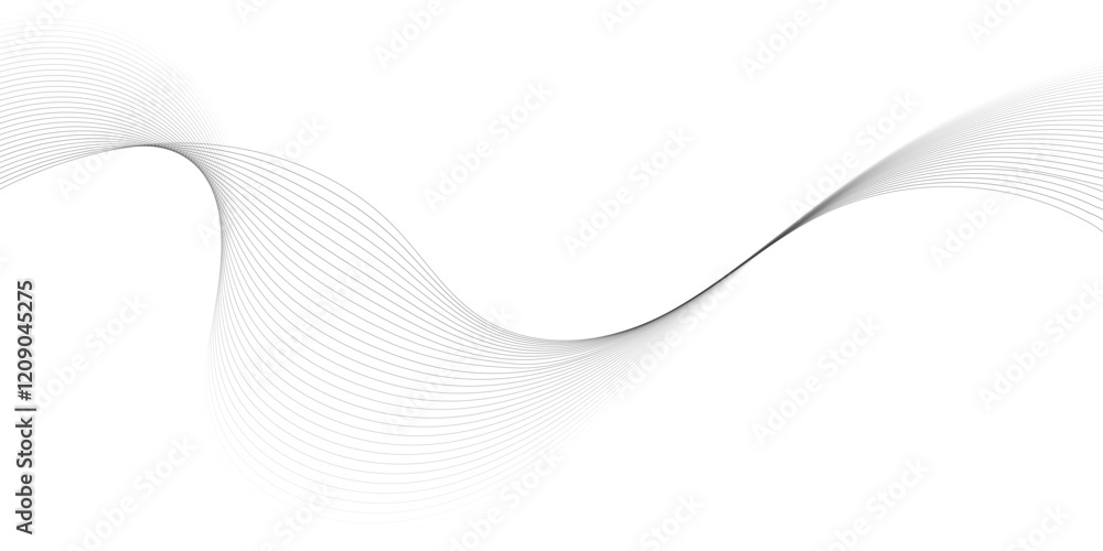 Poster thin wavy abstract line vector, curve wave seamless pattern, wave line vector, sound wave, thin wave