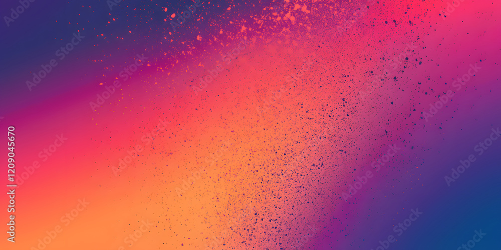 Aufkleber abstract background with a gradient of blue, yellow and purple colors. colored splashes and drops of