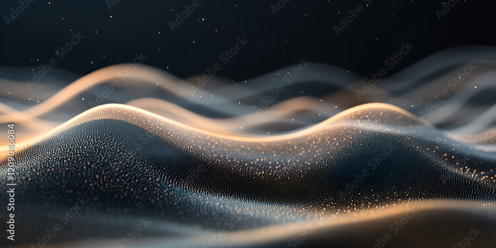 Poster abstract wavy surface: a captivating abstract image of a mesmerizing wavy surface with a textured, g