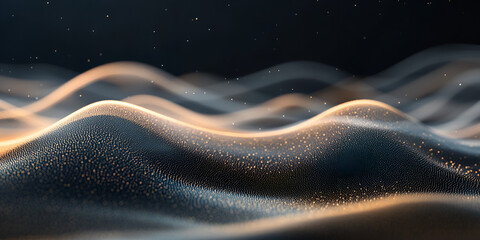 Abstract Wavy Surface: A captivating abstract image of a mesmerizing wavy surface with a textured, glowing effect. It captures the ethereal beauty of a  dynamic and undulating landscape.