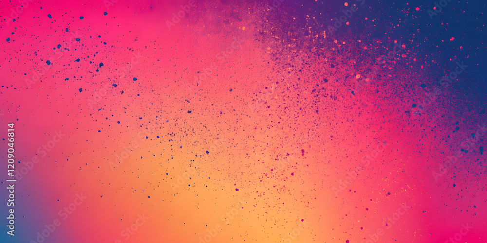 Aufkleber abstract background with a gradient of blue, yellow and purple colors. colored splashes and drops of