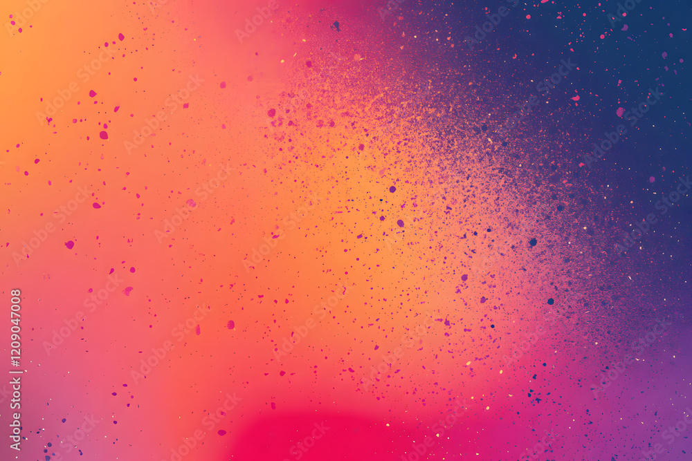 Aufkleber abstract background with a gradient of blue, yellow and purple colors. colored splashes and drops of