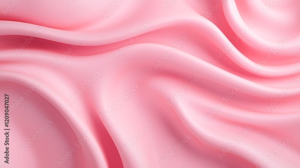 Poster Soft Pink Fabric Waves Creating a Smooth and Elegant Texture for Background or Design Projects