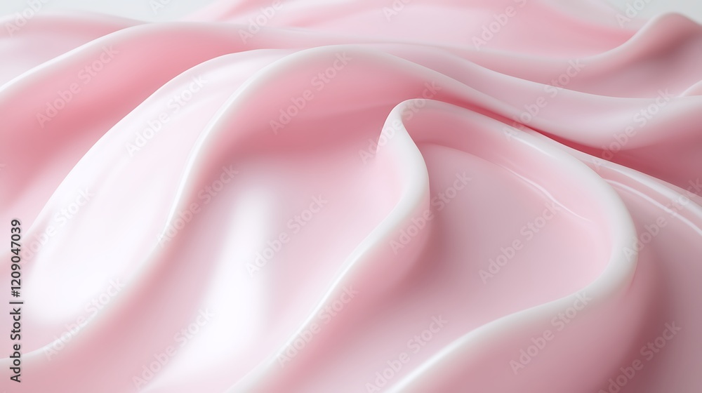 Poster Soft Pink Fabric Texture with Smooth Waves and Gentle Flow for Background or Design Use