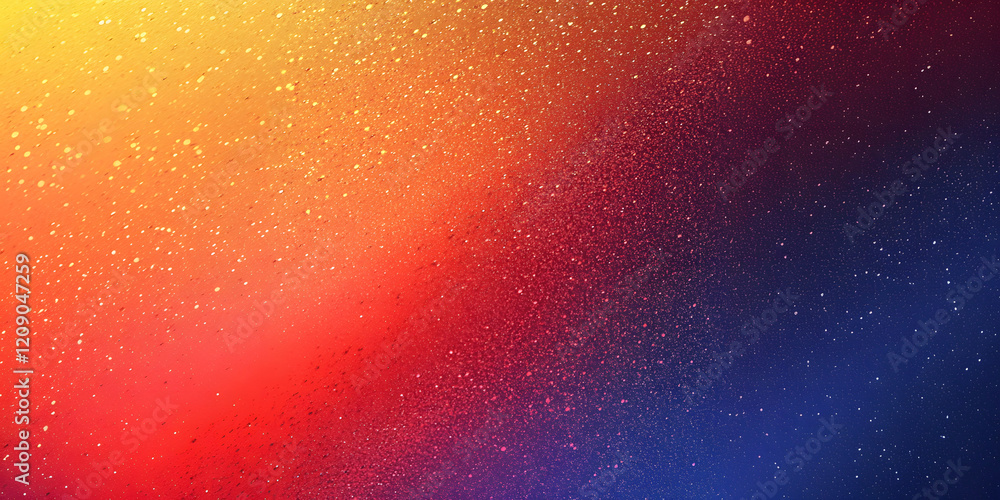 Aufkleber abstract background with a gradient of blue, yellow and red colors. colored splashes and drops of pa