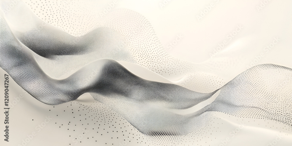Poster abstract fluid forms: swirling grayscale forms create a dynamic and elegant abstract composition, ev