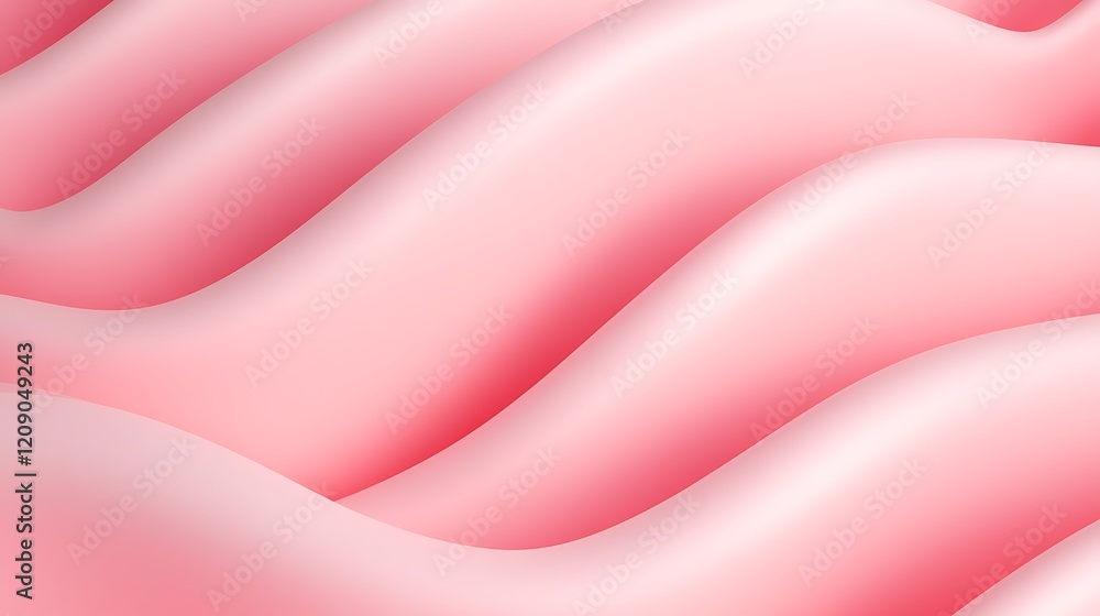 Poster soft pink waves: abstract background design with gentle curves and textures for modern art and graph