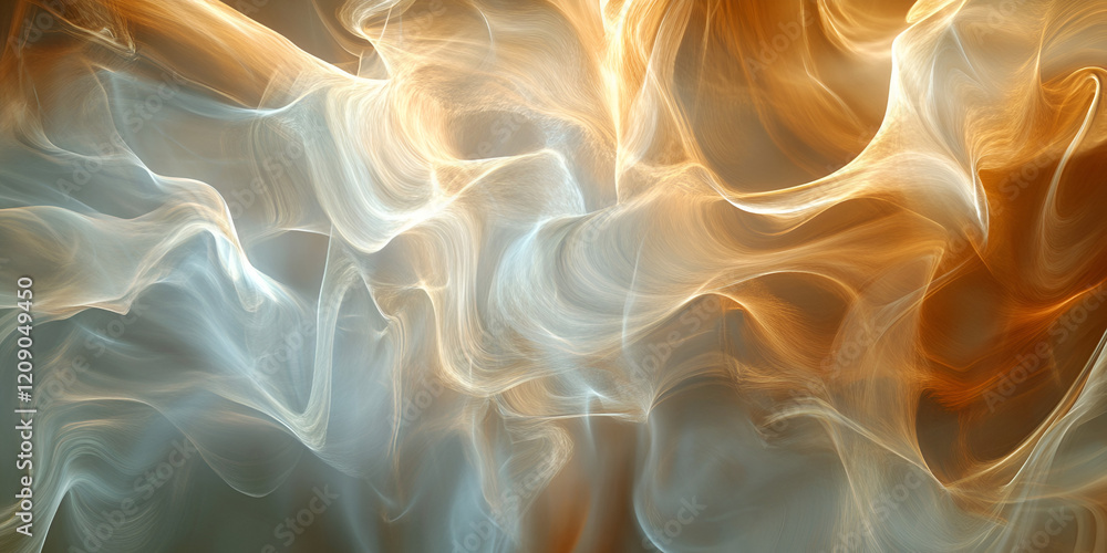 Poster abstract flowing light: a mesmerizing abstract image featuring swirling, luminous forms in shades of