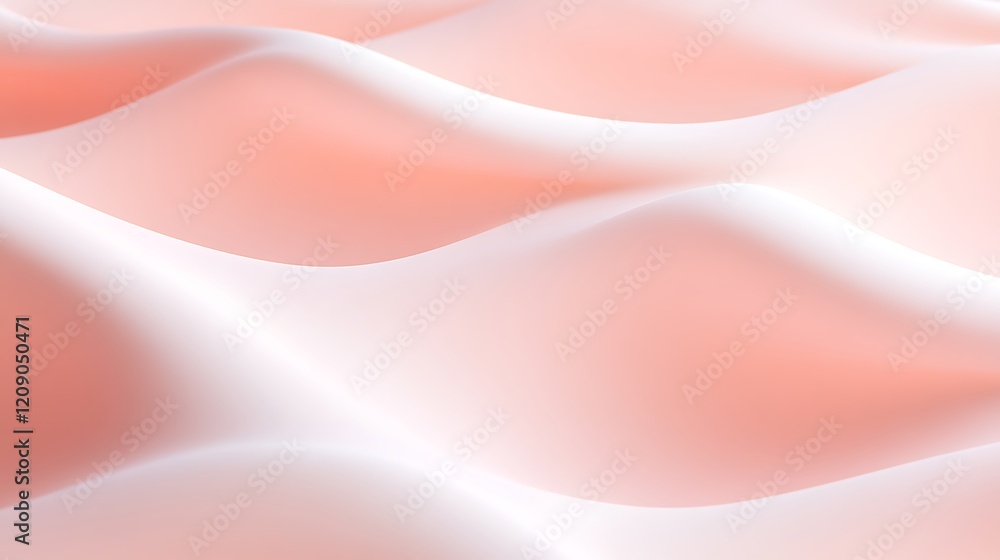 Poster soft waves of gentle pink and white patterns creating a tranquil visual experience for calm and sere