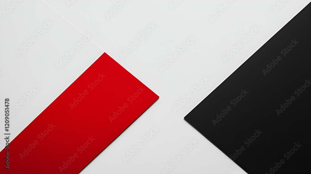 Poster abstract geometric shapes: a stark and minimalist composition of geometric shapes. a bold, angled re