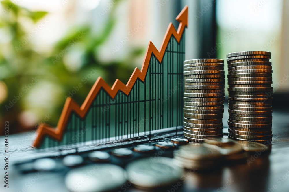 Poster ai generate business growth insights financial trends in a dynamic environment