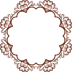 Beautiful flower art and mandala vector design