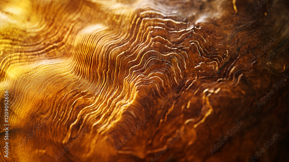 Poster golden abstract texture: a mesmerizing macro photograph captures the intricate and textured surface 