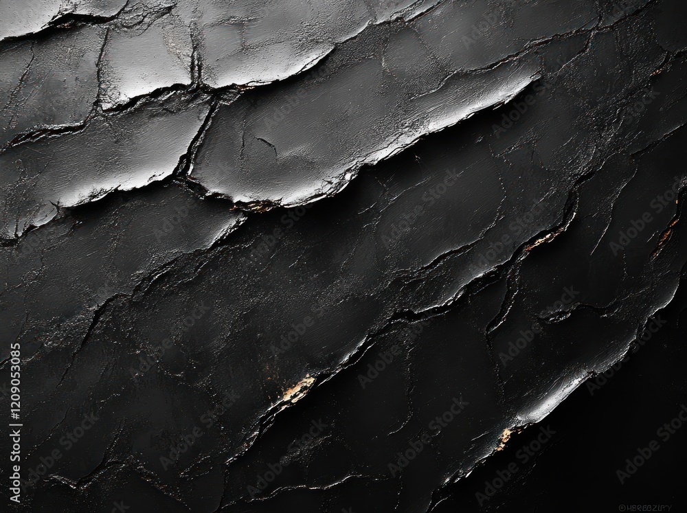 Aufkleber grunge black surface texture with scratches and linear patterns in high-contrast monochrome with dra