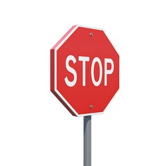 Red Stop Sign Traffic Safety Road Sign Image