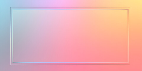 Fototapeta premium Pastel Dream Frame: A soft, dreamy pastel gradient background is framed by a subtle, light gray border, creating a versatile backdrop for design projects or presentations. 