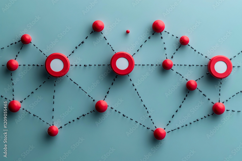 Aufkleber ai generates network connections in unique design technology workspace infographic concept modern en