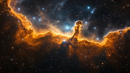 Obraz premium A beautiful nebula with stars and galaxies in the space background