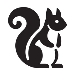 2d squirrel logo with white background