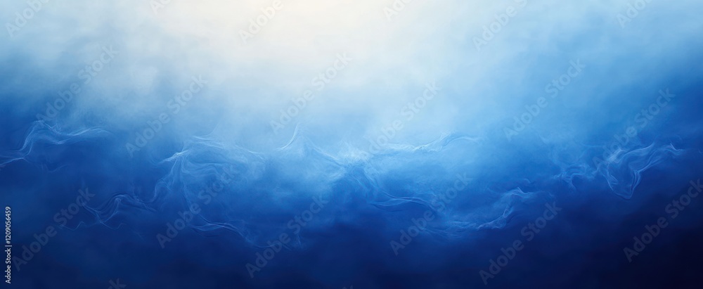 Poster elegant blue gradient background with soft lighting and textured borders