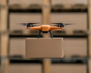 food delivery drones technology. Temperature and humidity sensors in drone compartments, ensuring food quality during transit