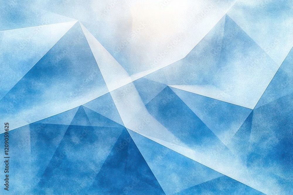 Poster abstract blue background with triangles and geometric shapes for business presentation and art desig