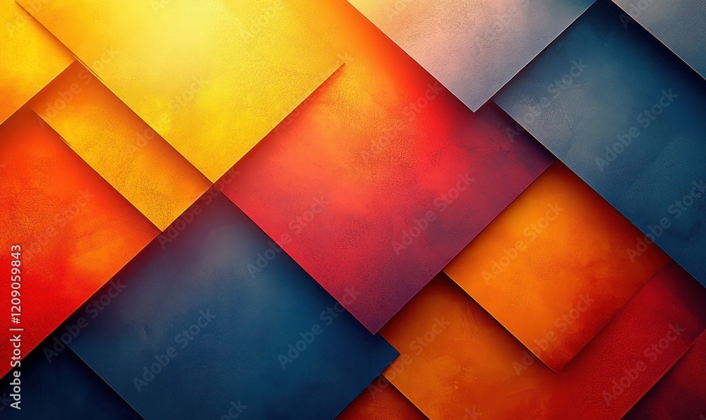 Poster geometric orange and yellow abstract background with textured design for fall thanksgiving and hallo