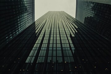 commercial building skyscraper made of glass, Generative AI
