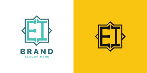 Fototapeta premium Modern EI Monogram Logo Design. Initial Letter EI Logo, Versatile Branding Suitable for any Brand